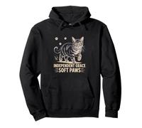 Independent Grace Soft Paws - Gatti per amanti dei gatti Felpa con Cappuccio