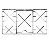 Indesit Ariston - Kit 3 griglie C00269491 - C00269492 - C00269493 - in ferro smaltato nero lucido per cucina piano cottura 5 fuochi IP750 - IP751 - P2763/KIT