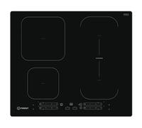 INDESIT IB 65B60 NE PIANO COTTURA A INDUZIONE, 4 zone di cotura, dimensioni: L 59 cm, P 51 piano in Vetroceramica, Nero