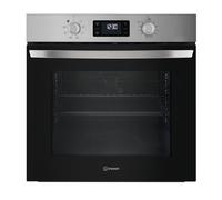 Indesit IO 255H X - Forno Multifunzione Da Incasso, Elettrico, Ventilato 71L, Acciaio Inox, Classe A. Turn And Go, Click And Go, Grill Integrale Reclinabile, Pulizia Vapore. 59,5 x 59,5 x 55,1cm