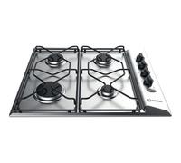Indesit PAA 642 IX/I WE Nero, Acciaio inox Da incasso 58 cm Gas 4 Fornello(i)