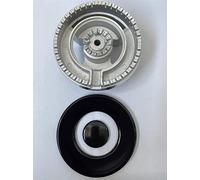 INDESIT WHIRLPOOL ARISTON bruciatore + in alluminio e spartifiamma in ghisa