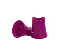 INDESmed 2x SLIM Gommini per Stampelle e per Bastone da passeggio - Antiscivolo, ampio angolo di appoggio, realizzato in GUMmed - Gommini 22mm (Viola)