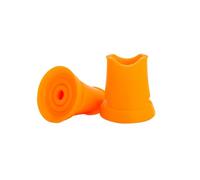 INDESmed 2x SLIM Gommini per Stampelle e per Bastone da passeggio - Antiscivolo, ampio angolo di appoggio, realizzato in GUMmed - Gommini 22mm (Arancia)