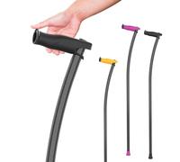 INDESmed Bastone da passeggio fibra di carbonio al 100% - Ultraleggero, Ortopedico, Ergonomico, Regolabile - Bastone da passeggio elegante di lusso - Donna e Uomo (Nero, M 165-175cm)