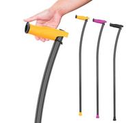 INDESmed Bastone da passeggio fibra di carbonio al 100% - Ultraleggero, Ortopedico, Ergonomico, Regolabile - Bastone da passeggio elegante di lusso - Donna e Uomo (Arancione, L 175-185cm)