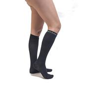 INDESmed calze compressive, in tessuto di bambù naturale, per vene varicose, corsa e riposo, alta qualità, sviluppo medico, compressione certificata di 25 mmHg (Nero, M (40-43))