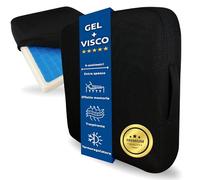 INDESMED Cuscino antidecubito gel e viscoelastico Premium 40x40x8cm - Prevenzione e sollievo dalle ulcere da pressione - Cuscino ergonomico sieda, per sedia a rotelle, ufficio e auto