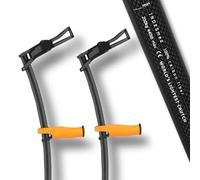 INDESmed - Stampelle in fibra di carbonio 100% (2 unità) - Stampelle lusso, Più leggere al mondo, design brevettato - Stampelle ortopediche regolabili leggere, Uomo e Donna (Arancione, L)