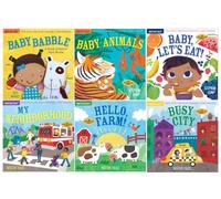 Indestructibles Series First Words 6-Book Collection Set - Chew-Proof, Rip-Proof, and Washable Word Books for Babies - Baby Babble, Baby Animals, Baby Let’s Eat!, My Neighborhood, Hello Farm!, Busy