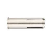 INDEX A PERFECT FIXING - HEC4M06 [HE-C4] Ancoraggio femmina con filettatura interna metrica e collarino, Espansione a impatto, Omologato, Acciaio inossidabile A4, Misura: M6 x 25 Ø8, Scatola da 100