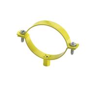 INDEX A PERFECT FIXING LSABGAT028 Fascetta stringitubo AB-GA, saldato Acciaio, Tubo PVC per gasdotto, Attacco M8, Diametro, Plastificato Giallo, Durchmesser 28 mm, Set di 2 Pezzi