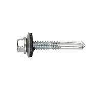 Index AUTO16532 - Vite fascio punta punta n 5 testa esagonale con rondella P-16 zincata 5,5 x 32