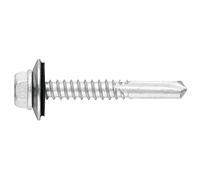 Index BAUTO165510 - Vite trave punta punta n 5 testa esagonale rondella P-16 inox bimetallo A2 5,5 x 100 p-16