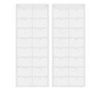 Index Card Sleeves, Card Holder Sleeves with 16 Pocket Multi-Page Set, Standard Pocket Fit for Rapid Reference Access, Study Organizer for Home Libraries, Work Space, Filing System, 28.35x11.61inch