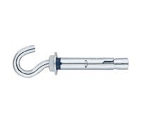 Index Fixing Systems CH-GA - Pack di 100 ganci di ancoraggio antigiro per carichi alti, rivestiti in zinco, ACHG08C