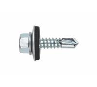 INDEX Fixing Systems DIN-7504-K ARVUL-Confezione da 500 Viti autotaladrantes testa esagonale e rondella stampato, rivestimento zincato, ABE164832