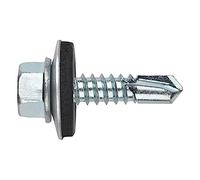 INDEX Fixing Systems DIN-7504-K CP + ARVUL - Confezione da 1250 viti autotrapano, rivestimento zincato, testa esagonale da 8 mm, 5,5 x 22 mm, P16