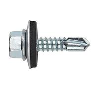 INDEX Systems-Fixing DIN 7504-K ARVUL-Confezione da 100 Viti a testa esagonale autotaladrantes con rondella stampato, rivestimento zincato, 4,8 x 19 mm, P14)