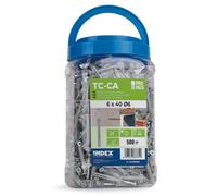 INDEX TCCAEP5030 - Taco clavable de poliamida 6.6, premontado con tornillo rosca-arpon. bote de plastico (5 x 30 5, 1 uds.) (Envase de 1 Ud.)