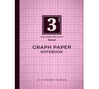 Indexed 3 Squares Per Inch Graph Paper Notebook - Pink Series | Organized Medium Grid Project: Pink Indexed Graph Notebook with Table of Contents for ... Planning & Technical Sketching | 3 SPI Grid