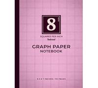 Indexed 8 Squares Per Inch Graph Paper Notebook - Pink Series | Professional Engineering Grid with Structured Indexing: Pink Indexed Graph Notebook ... Design & Technical Documentation | 8 SPI