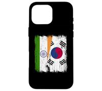 India Corea del Sud Mezza Bandiera Indiana Sud Corea Jersey Custodia per iPhone 16 Pro Max