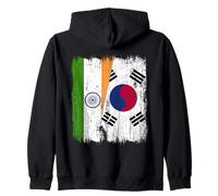 India Corea del Sud Mezza Bandiera Indiana Sud Corea Jersey Felpa con Cappuccio