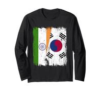India Corea del Sud Mezza Bandiera Indiana Sud Corea Jersey Maglia a Manica