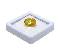 INDIA MADE 10.25 Ratti I Zircone cubico giallo di alta qualità Rashi Ratna I certificato naturale non riscaldato e non trattato I preziosa gemma per uomini e donne S-B087JW5ZWF