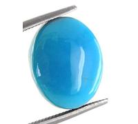 INDIA MADE 11.25 Ratti - 10.24 carati naturale e certificato in laboratorio turchese (Firoza) forma ovale taglio misto più desiderato colore blu cielo pietre preziose sfuse - B082YDKYJQ