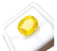 INDIA MADE 12,25 Ratti zaffiro giallo Pukhraj ha certificato la pietra preziosa sciolta preziosa per gli uomini e le donne-B0C5HLQH9B