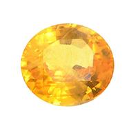 INDIA MADE 7.00 Ratti Certified Yellow Sapphire Stone (Pokhraj/Pookhraj/Pukhraj) Vera pietra portafortuna / gemma per uomini e donne - B0BMQ4T15B