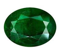 INDIA MADE 7.25 Ratti Emerald Gemstone Original Natural Certified Colmbian Panna Stone Taglio ovale per uomini e donne da Lab Certifeid-B08QH51LXM