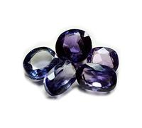 INDIA MADE Alessandrite certificata in laboratorio, pietra preziosa totale da 15 a 30 lotti di carati, 5 pezzi sciolti di forma ovale scura Ratan-B0BRWL69VS