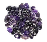 INDIA MADE Ametista brasiliana naturale pietre grezze grezze per allentamento Reiki e cristallo easing pietra martellata (colore: viola) -B097STBW36