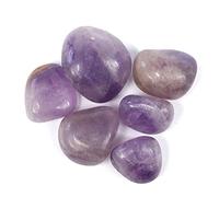 INDIA MADE Ametista naturale pietre grezze grezze per facilitare il Reiki e cristallo easing pietra martellata (colore: viola) -B097SV43WS