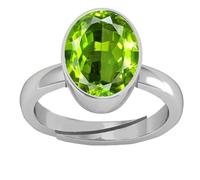 INDIA MADE Anello con peridoto naturale certificato da 15,25 carati, non riscaldato, non trattato, qualità A+, per donne e uomini S-B0DQJKWXZ3