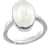 INDIA MADE Anello con pietra di luna arcobaleno naturale da 8,50 carati, qualità Aaa+, per donne e uomini, S-B0B7MMBLFC, argento, zaffiro creato, Argento, Zaffiro sintetico