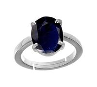 INDIA MADE Anello con zaffiro blu da 10,25 carati, 9,45 carati, certificato da Lab For Men & Women-B0BTVNC9SC