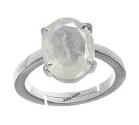 INDIA MADE Anello in argento regolabile Panchdhatu naturale non riscaldato certificato 12,25 Ratti con zaffiro bianco Pukhraj pietra preziosa sfusa-B0C3J3QCL9