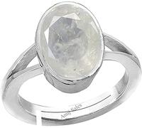 INDIA MADE Anello placcato in argento con zaffiro bianco da 13,25 carati, 12,00 carati, con gemma sfusa certificata certificata Pukhraj, anello regolabile B0C3J1K7KC