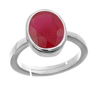 INDIA MADE Anello regolabile da 4,50 carati 5,25 ratti, con rubino spinale naturale, certificato originale, colore rosso, per donne e uomini (Lab - approvato)-B0DPX72C62
