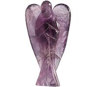 INDIA MADE Angelo naturale ametista 5 cm circa pietra semi preziosa originale per cristallo Reiki, cristalloterapia, meditazione, bilanciamento dei chakra, unisex, colore viola, -B094DJDNBW
