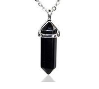 INDIA MADE B07N5GCJY1, collana con ciondolo a forma di balena bianca, ametista naturale, guarigione Reiki, pietra preziosa chakra, idea regalo, B07N5GCJY1, argento, zaffiro, Argento, Zaffiro sintetico