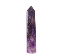 INDIA MADE Bacchetta a matita ametista viola scuro sfaccettata Reiki Chakra per alleviare la meditazione terapia (2)-B08MXLDTW7