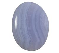 INDIA MADE Blue Lace Agata Ovale Cabochon Naturale Loose Gemstone 15.7ct Qf44-B09CDKS3HV, Argento, Zaffiro creato, Argento, Zaffiro sintetico