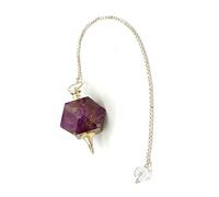 INDIA MADE Catena a sfere ottagonali in ametista, cristallo di pietra per allentamento Reiki, rabdomanzia, meditazione, pace, vastu, positività-B07S2YKYBG