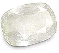 INDIA MADE Certificato non riscaldato non trattato 9,25 Ratti 8,52 carati zaffiro bianco naturale Pukhraj pietra preziosa sciolta per donne e uomini-B0BDCQ47NG