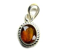 INDIA MADE Ciondolo in argento certificato 6,25 ratti/5,95 carati, qualità deluxe, naturale Gomed, gemma in argento certificato da laboratorio (top AAA+), qualità per donne e uomini, S-B0DNYZV468